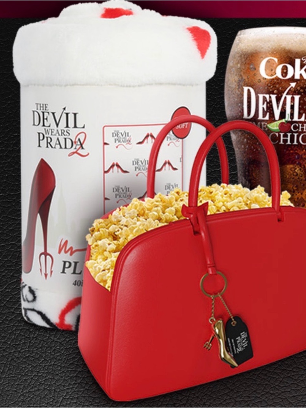 The Devil Wears Prada 2 Purse popcorn bucket & blanket bundle